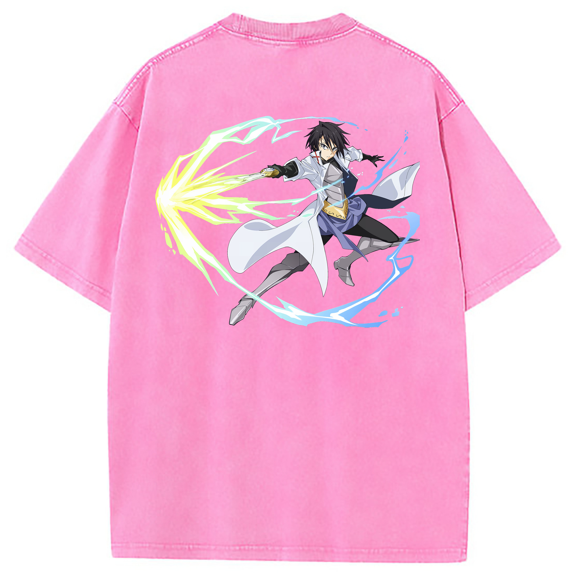 （画像用） 転スラ Regarding Reincarnated to Slime 綿100% ヴィンテージ風 半袖Tシャツ（背面プリント）